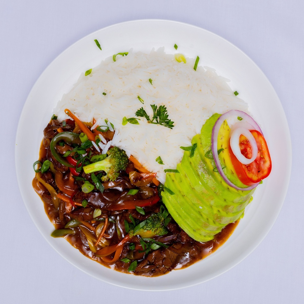 BEEF STIR FRY WITH RICE