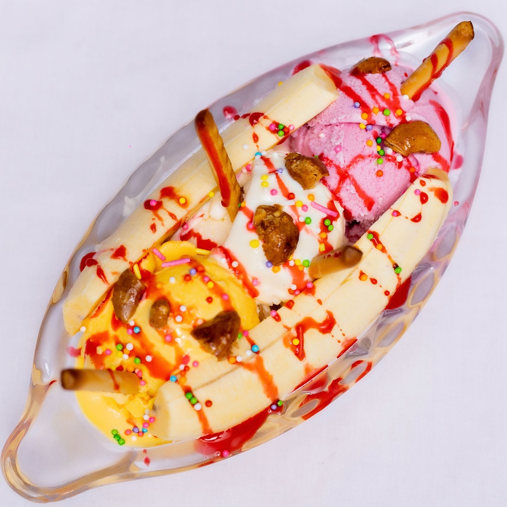 Banana split sandae